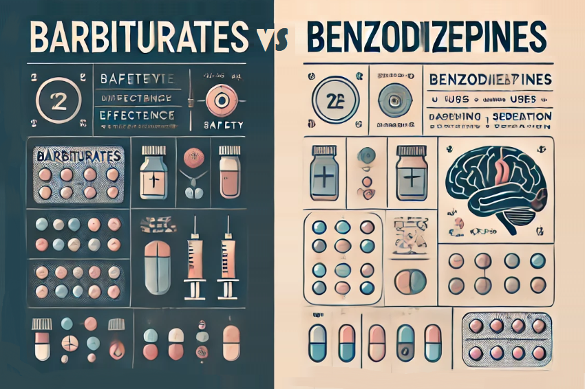 barbiturates vs benzodiazepines